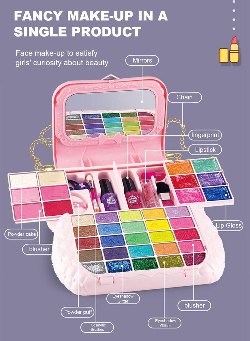 Sharpdo Kids Makeup Kit for Little Girls,Washable Makeup Kit,Kids Real Girls Makeup Kit with Cosmetic Case,Pretend Play Makeup Set Toys Birthday Gifts - Image 5