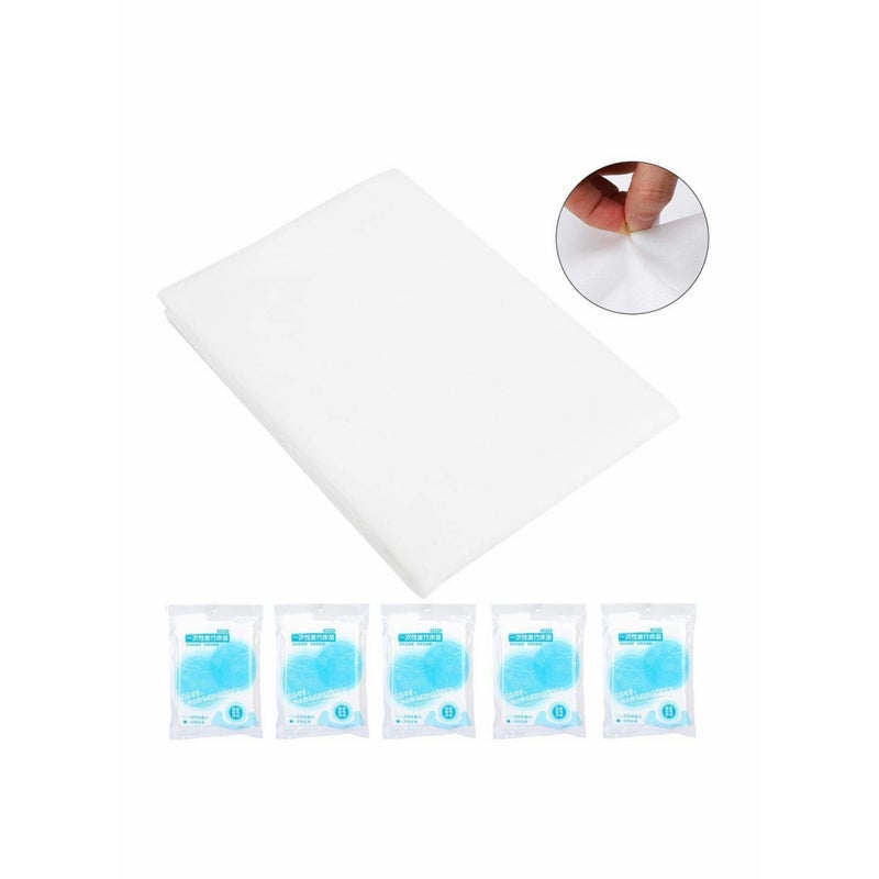 SOLARAE Children's Sheet Pillowcase Sets, 5pcs 120 x 200cm  Disposable Bed Sheets Bed Cover Portable Outdoor Hotel Bedding Supplies - Image 3