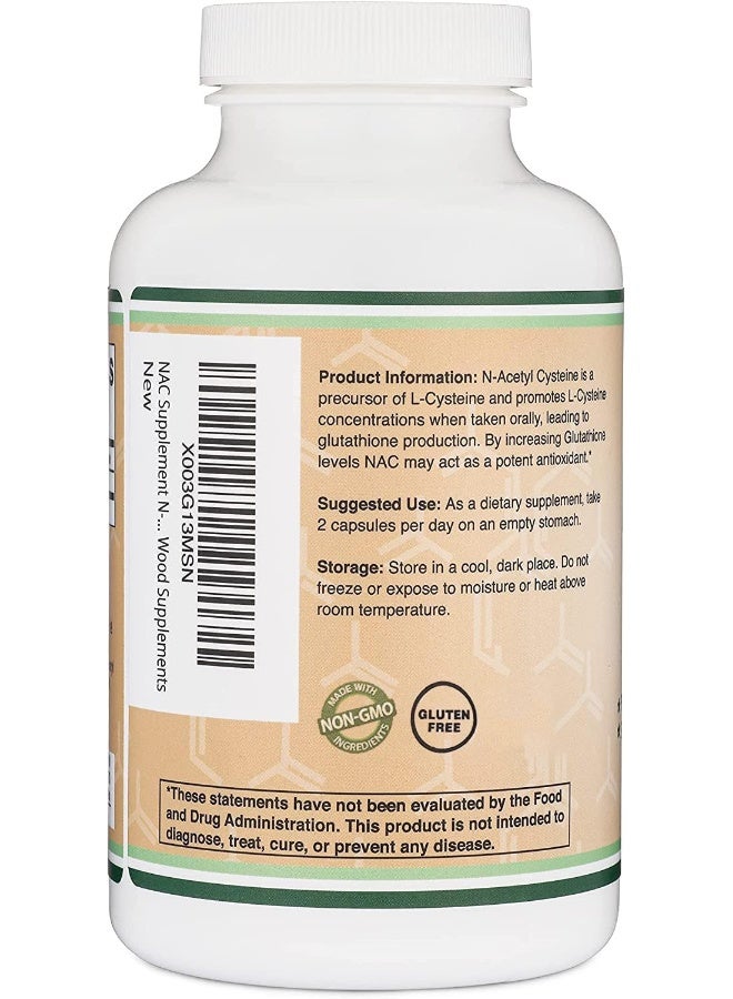 Double Wood Supplements NAC Supplement (N-Acetyl Cysteine) 1,000mg Per Serving, 210 Capsules (Third Party Tested, Manufactured in The USA) by Double Wood Supplements - Image 4