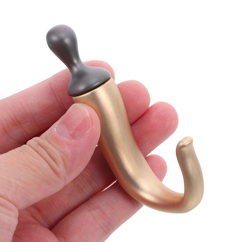 Zinc Alloy Wall Hooks 2Pcs Chili Shaped Coat Key Hanger For Door Bedroom Kitchen - Image 5