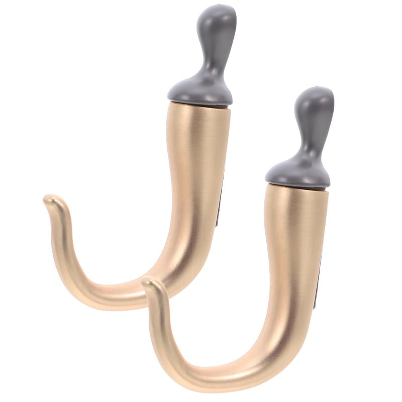Zinc Alloy Wall Hooks 2Pcs Chili Shaped Coat Key Hanger For Door Bedroom Kitchen - Image 2