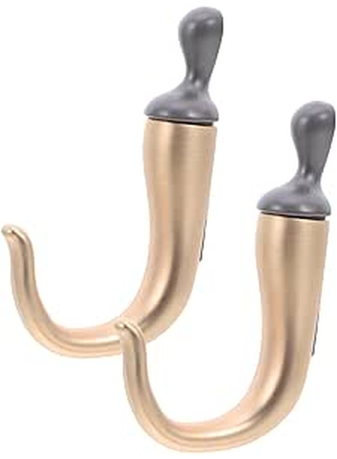 Zinc Alloy Wall Hooks 2Pcs Chili Shaped Coat Key Hanger For Door Bedroom Kitchen - Image 1