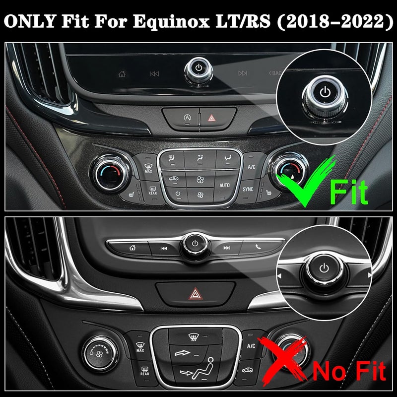 TOMALL Bling AC Air Conditioning Switch Cover Compatible with Chevy Equinox Malibu Trim Centre Console Climate Knob Cap Bling Interior Accessories for Car - Image 3