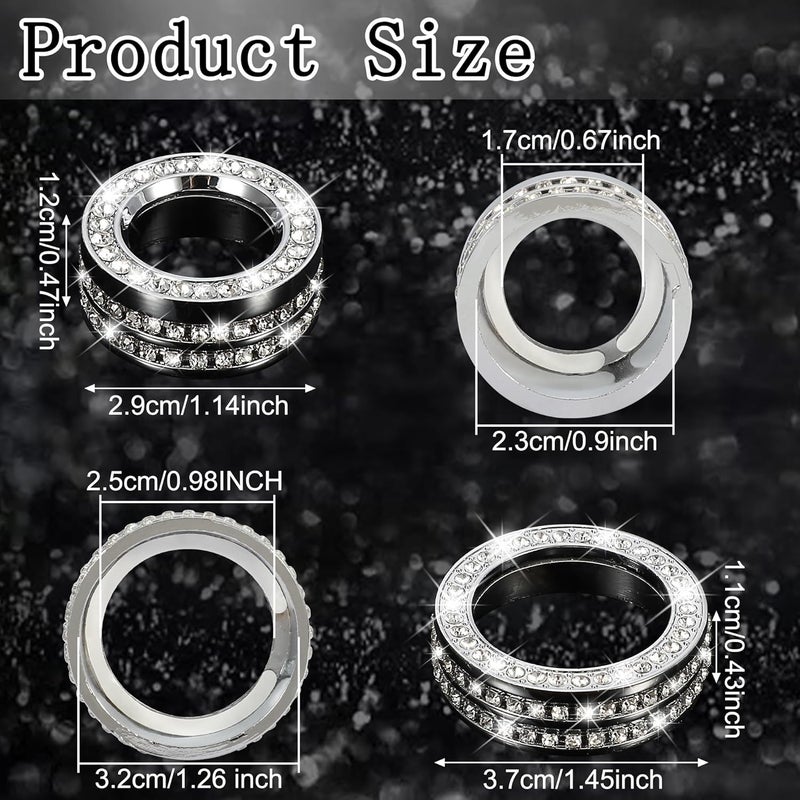 TOMALL Bling AC Air Conditioning Switch Cover Compatible with Chevy Equinox Malibu Trim Centre Console Climate Knob Cap Bling Interior Accessories for Car - Image 2