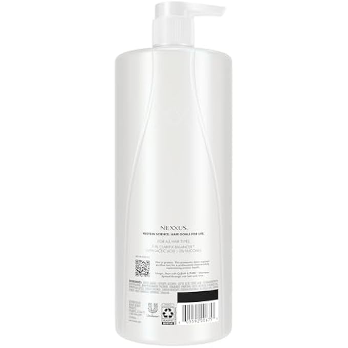Nexxus CLEAN AND PURE CONDITIONER FOR NOURISHED HAIR WITH PROTEINFUSION SILICONE, DYE AND PARABEN FREE 33.8 OZ - Image 2
