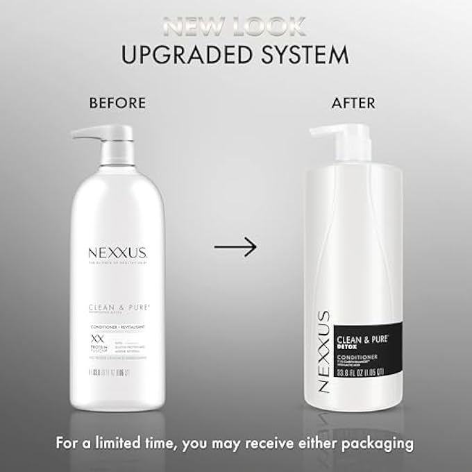 Nexxus CLEAN AND PURE CONDITIONER FOR NOURISHED HAIR WITH PROTEINFUSION SILICONE, DYE AND PARABEN FREE 33.8 OZ - Image 3