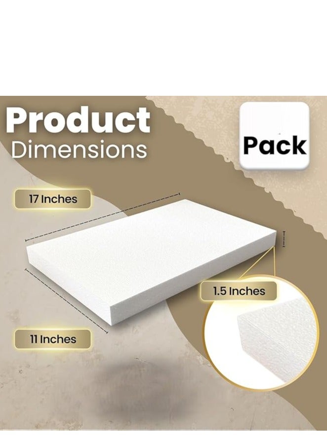 CRAFT MAGIC 3PCS A3 (42 × 29.7 cm) White Craft Foam Sheets 4cm Thick Polystyrene Thermocol Styrofoam Boards for Art Sculpting, Floral Arrangements, Modeling, DIY Crafts, School, Office & Home Use - Image 4