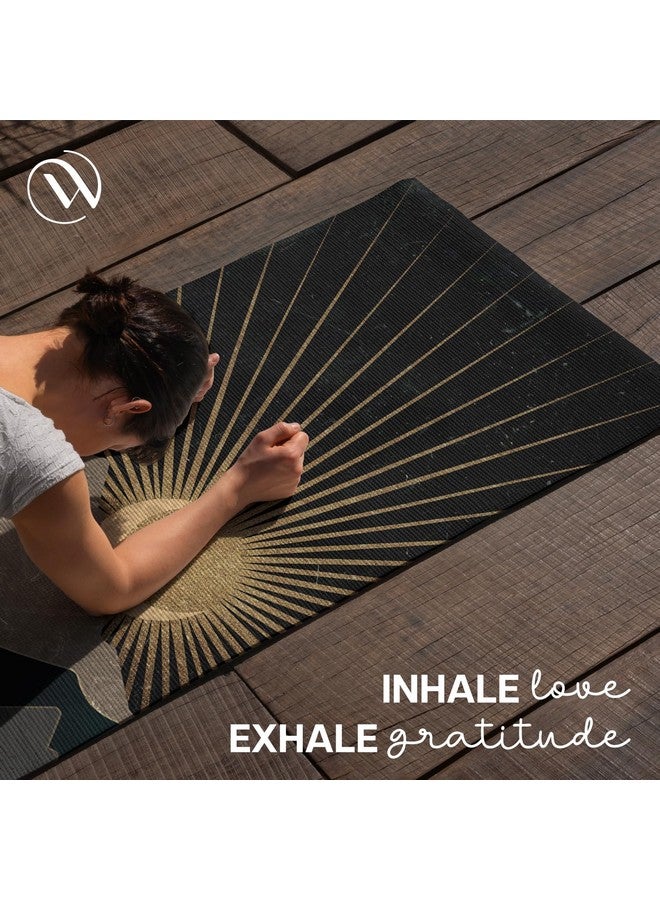 Wiselife PU Natural Rubber Yoga Mat + Carry Strap | Extra Thick Extra Long Extra Wide Exercise floor mat for Gym, Workout, Fitness, Yoga and Pilates | Arabian Night - 6mm - Image 4