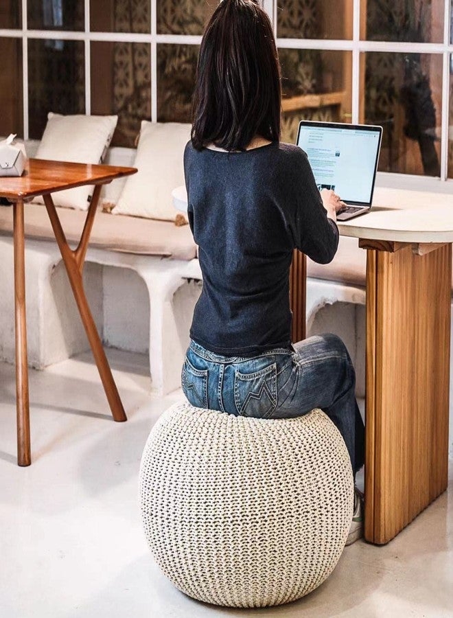 ART pinecone Yoga Ball Cover for 55cm & 65cm Ball - Woven Cotton Rope Cover for Birthing, Stability, Fitness & Home Office Seating (Warm Ivory) - Image 1