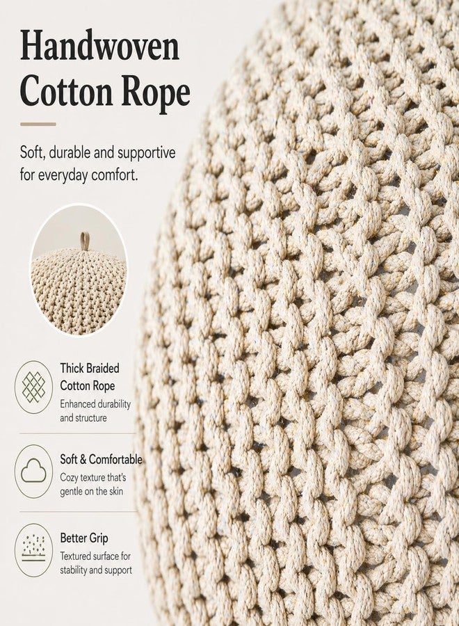 ART pinecone Yoga Ball Cover for 55cm & 65cm Ball - Woven Cotton Rope Cover for Birthing, Stability, Fitness & Home Office Seating (Warm Ivory) - Image 4