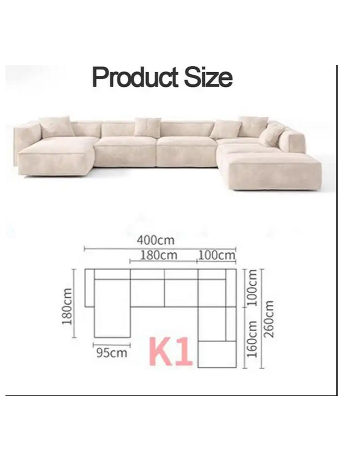 Comfynest - U Shape Sofa for a Modern Lounge and Cozy Corner Water Proof Fabric - Image 1