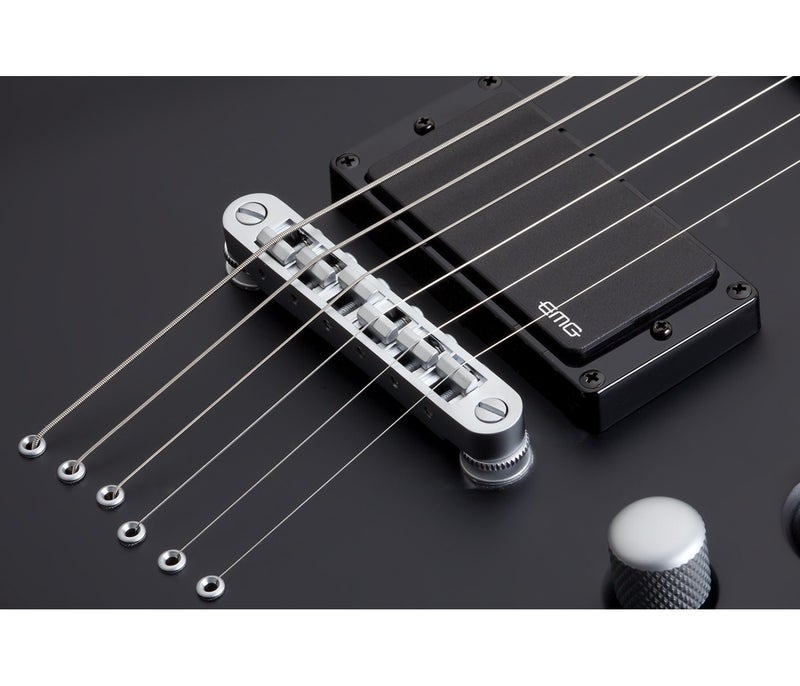 Schecter Damien Platinum 6 Electric Guitar - Satin Black - Image 3