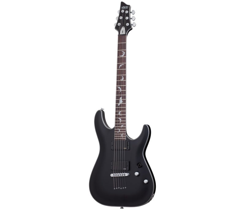Schecter Damien Platinum 6 Electric Guitar - Satin Black - Image 2
