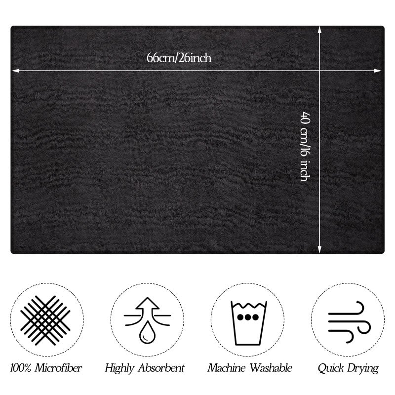 Shimeyao 48 Pack Bleach Proof Towels 16x 26inch Microfiber Absorbent Hair Towels Bulk Bleach Salon Hand Drying Cloth for Gym Bath Spa Shaving Shampoo Home(Black) - Image 2