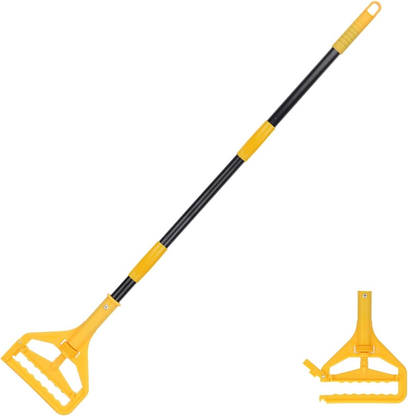 BeiLan Mop Handle Commercial Heavy Duty - 57 Inch Industrial Metal Mop Stick Replacement for Floor Cleaning - Professional Mops Head Replacement Holder - Image 1