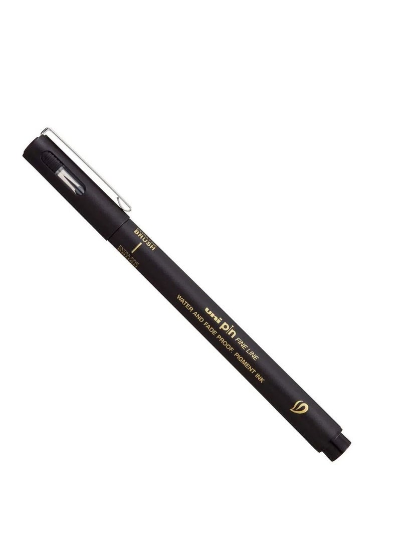 Uniball قلم رسم Unipin ذو فرشاة فائقة الدقة، قطعة واحدة، حبر أسود - Image 3