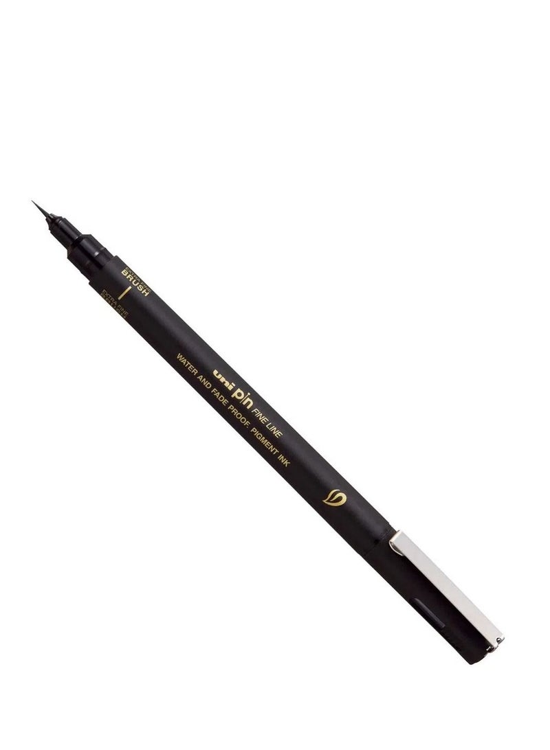 Uniball قلم رسم Unipin ذو فرشاة فائقة الدقة، قطعة واحدة، حبر أسود - Image 1