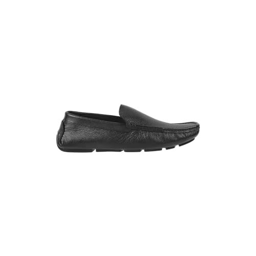 Mochi Men Black Casual Leather Driving Loafer Shoes UK/8 EU/42 (71-206) - Image 4