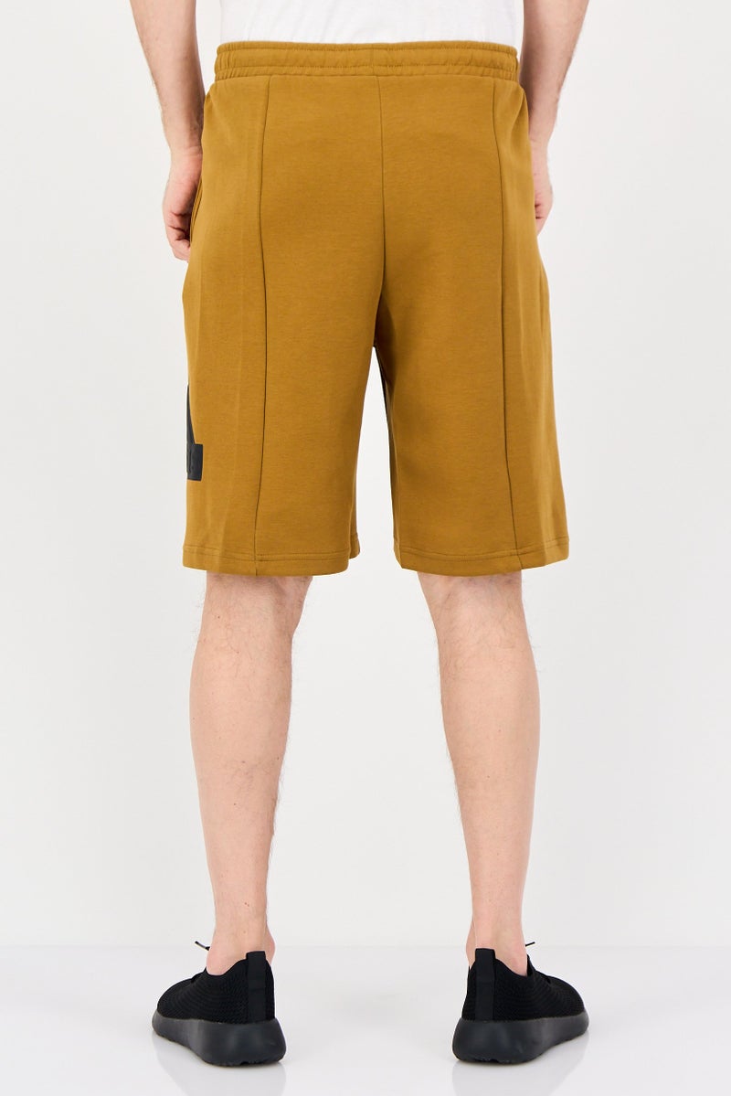 Adidas Men Sportswear Fit Brand Logo Outdoor Shorts, Brown - Image 3