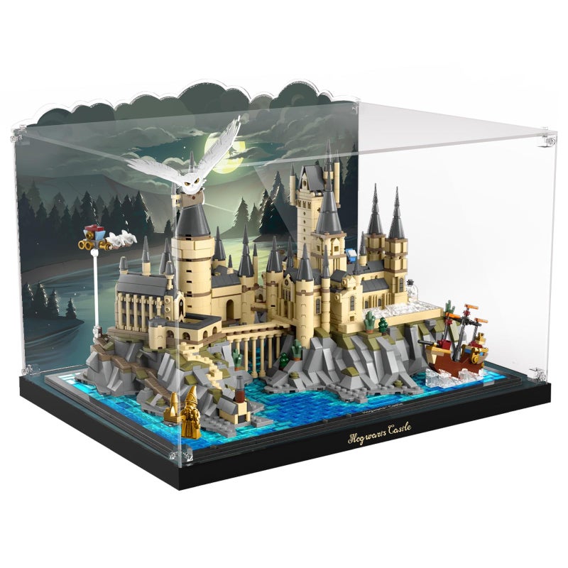 NAOCARD Acrylic Display Case for Lego Harry Potter Hogwarts Castle and Grounds 76419 Building Set Dustproof Display Box for Harry Potter Playset Perfect Display Model Box Only Model NOT Included