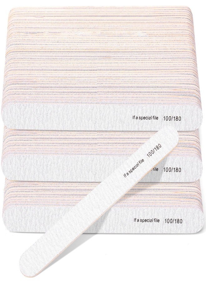 Minatee 150 Pcs 100/180 Grit Nail Files Bulk Doubled Sides Emery Boards Professional Manicure Tools for Natural Nails Home and Salon Supplies - Image 1