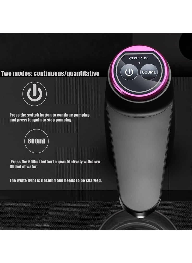 Water Dispenser Pump for 5 Gallon Bottle Free Quantitative Drinking Water Pump Portable USB Charging Electric Bottle Pump Multipurpose Dispenser for Home Camping - Image 2