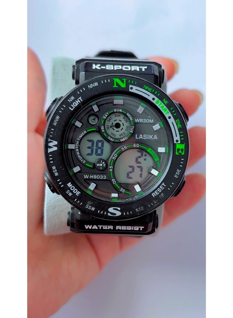 LASIKA W-H9033 Digital Sport Watch for Men - Pre-owned, Like New Condition - Image 1