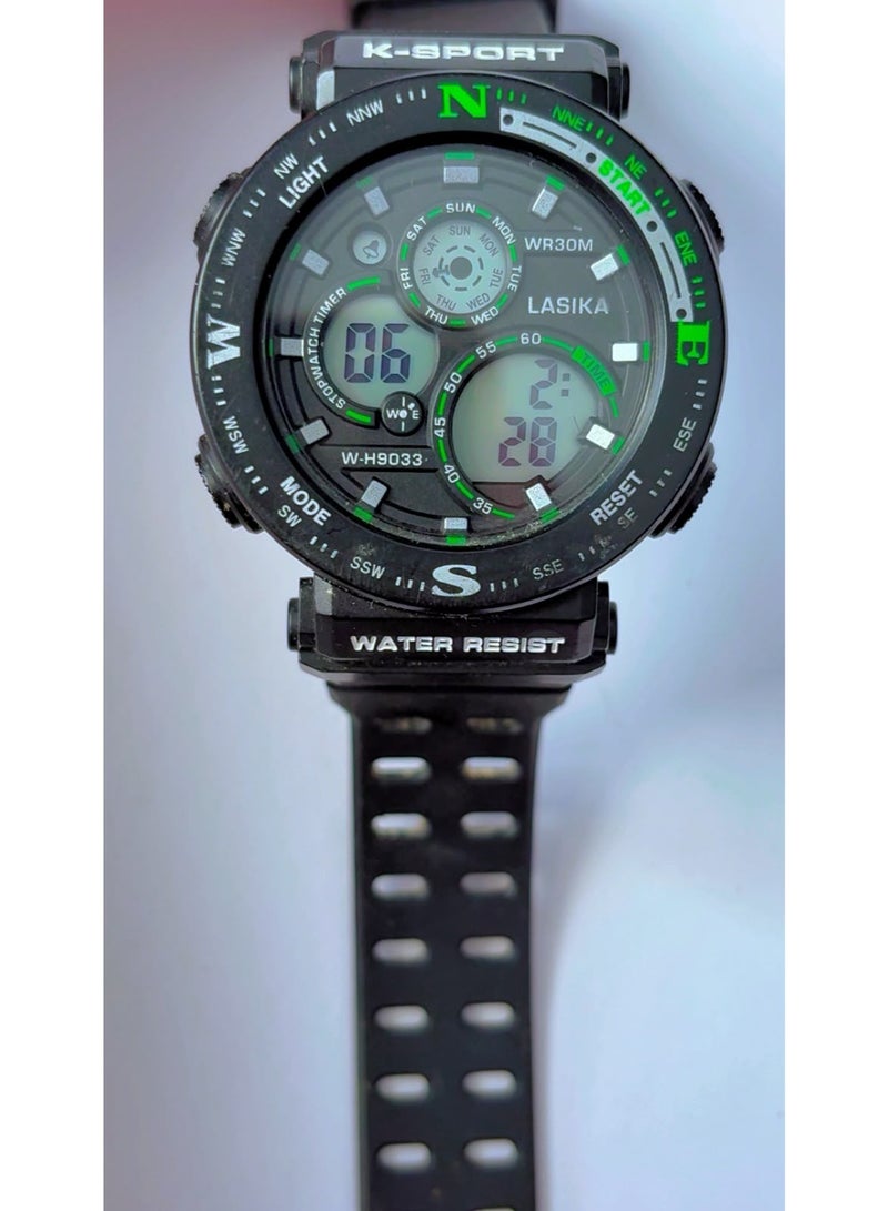 LASIKA W-H9033 Digital Sport Watch for Men - Pre-owned, Like New Condition - Image 3
