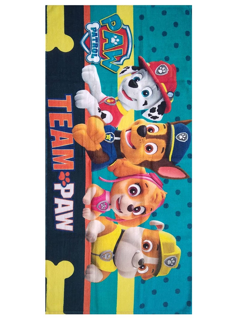 Athom Living Team Paw Kids Bath Towel 350 GSM 60x120 cm, Multicolour, Standard, (PAW-06-7-729) - Image 3