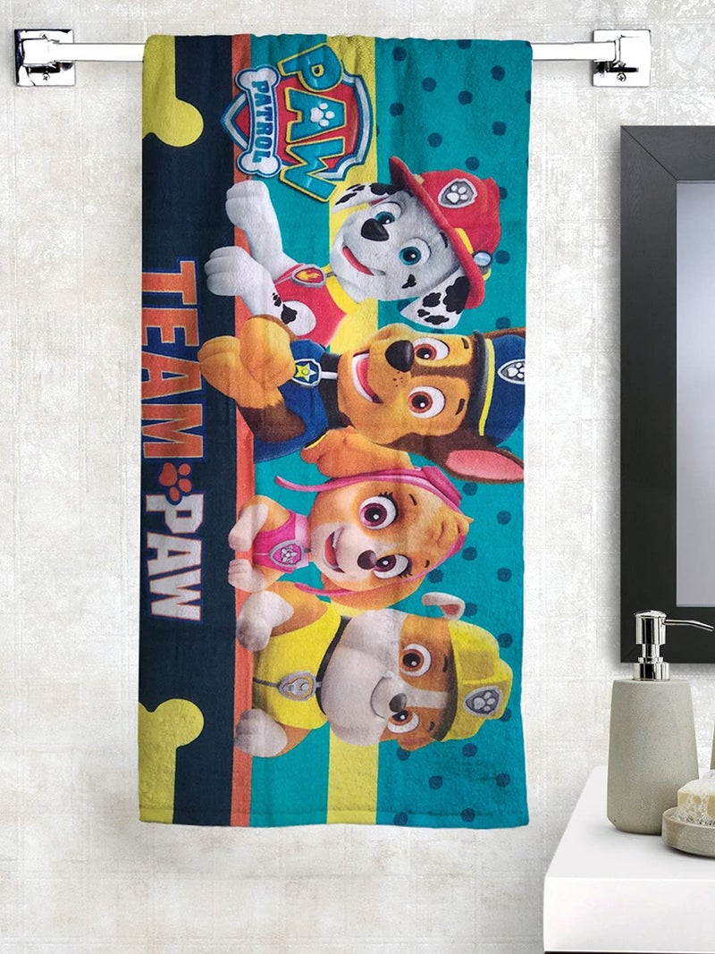 Athom Living Team Paw Kids Bath Towel 350 GSM 60x120 cm, Multicolour, Standard, (PAW-06-7-729) - Image 1