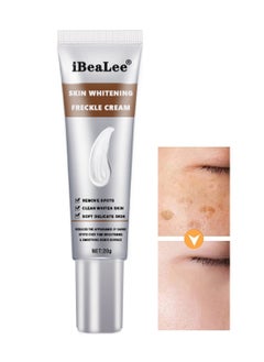 Skin Whitening Freckle Cream, Anti-Spot Face Cream, White Lightening Beauty Blemish Face Treatment, Lightweight & Non-Greasy Face Moisturizer, for Day & Night Use, 20g