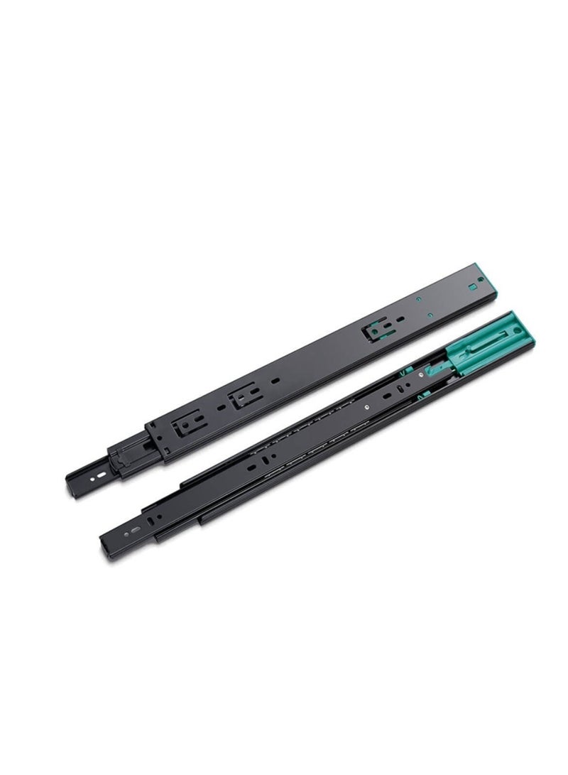 STARKE Drawer Damping Trinodal Ball Bearing Slide, Black Electroplated Heavy Duty Rust Resistant Drawer Slides 35Kg Load Capacity 45mm Slide Width 1.0/1.0/1.2 Thick - 500mm Nominal Length - Image 1