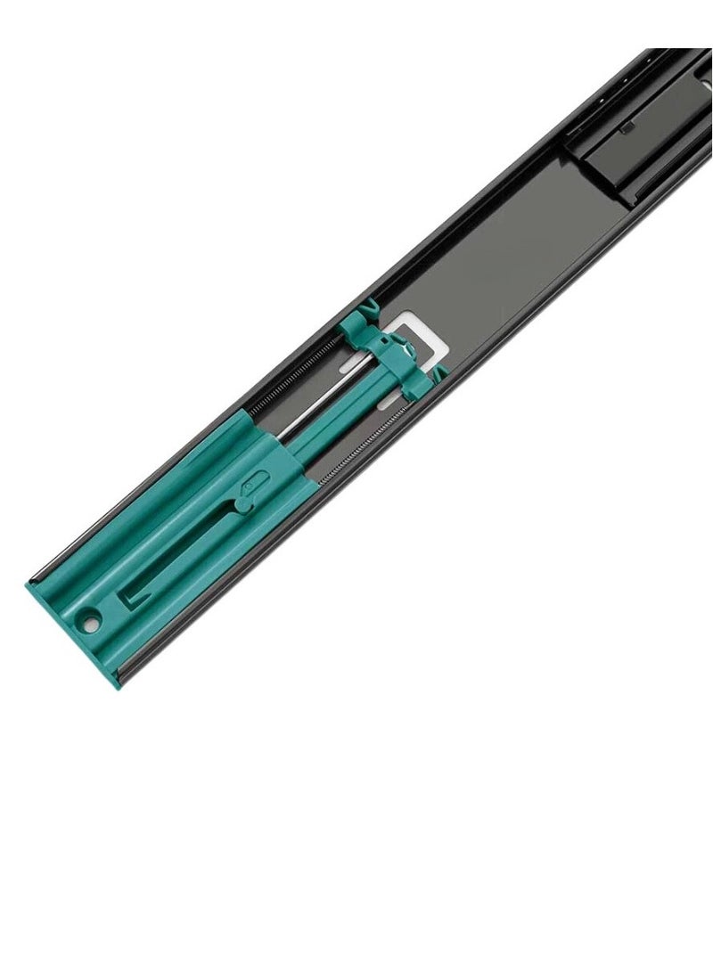 STARKE Drawer Damping Trinodal Ball Bearing Slide, Black Electroplated Heavy Duty Rust Resistant Drawer Slides 35Kg Load Capacity 45mm Slide Width 1.0/1.0/1.2 Thick - 500mm Nominal Length - Image 2
