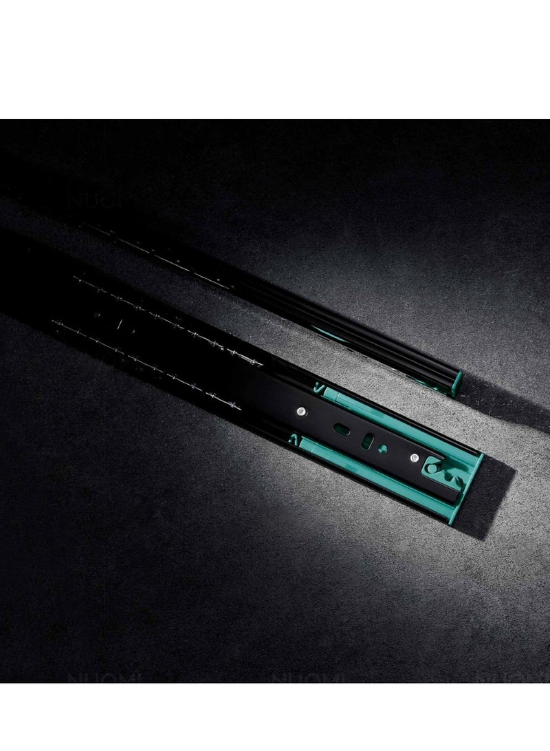 STARKE Drawer Damping Trinodal Ball Bearing Slide, Black Electroplated Heavy Duty Rust Resistant Drawer Slides 35Kg Load Capacity 45mm Slide Width 1.0/1.0/1.2 Thick - 500mm Nominal Length - Image 3