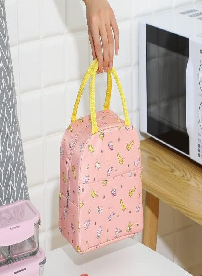 WEZOSHINET Insulated Lunch Bag for Women Small Lunch Leakproof Bag for Office, Work, School, Picnic Beach, Office, Outdoor, Gymor Travel Orange Cat Lunch Bag - Image 3