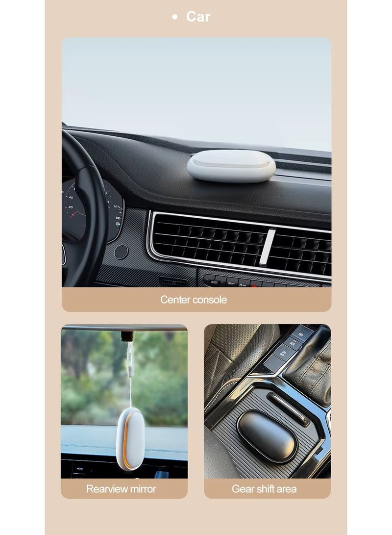 Car Aroma Diffuser, Mini Portable Rechargeable Air Freshener, LED Light, USB Powered, Waterless Essential Oil Scent Dispenser - Image 4