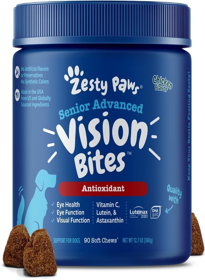 Zesty Paws Eye Supplement for Dogs - Vision Support with Antioxidants & Omega 3 Fatty Acids - 90 Chews - Image 1
