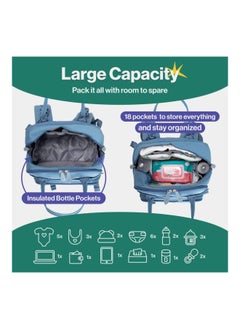BabbleRoo Diaper Bag Backpack, Baby Nappy Changing Bags Multifunction Waterproof Travel Back Pack  - Image 2