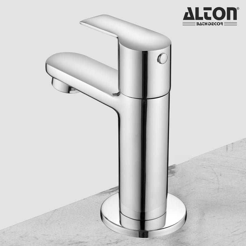 ALTON XNO5001, Brass Pillar Cock | Wash Basin Tap | Bathroom Taps | Silver - Image 4