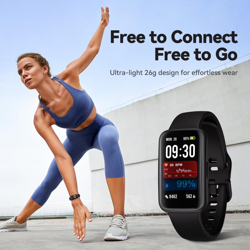 Enfit Fitness Trackers,Smart Watch with 1.47" Color Screen,100+Sport Modes Fitness Watch with Heart Rate Sleep Monitor, Pedometer Step Counter Watch, 3TAM Waterproof Activity Trackers for Women Men,BK - Image 2