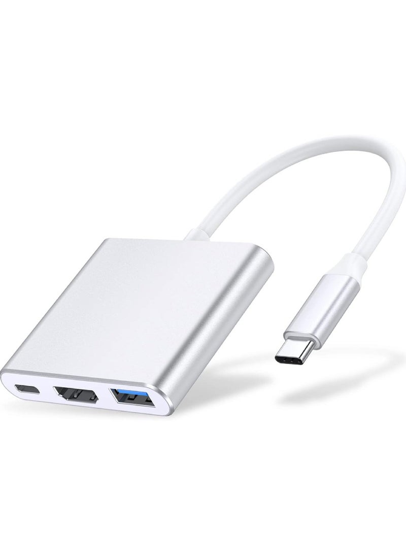 Rock Pow 3-in-1 USB C Hub with 100W Power Delivery USB 3.0 & 4K HDMI for 2022-2016 MacBook Pro New Mac Air/Surface/Chrome/Steam Deck More Stable Driver Adapter - Image 1