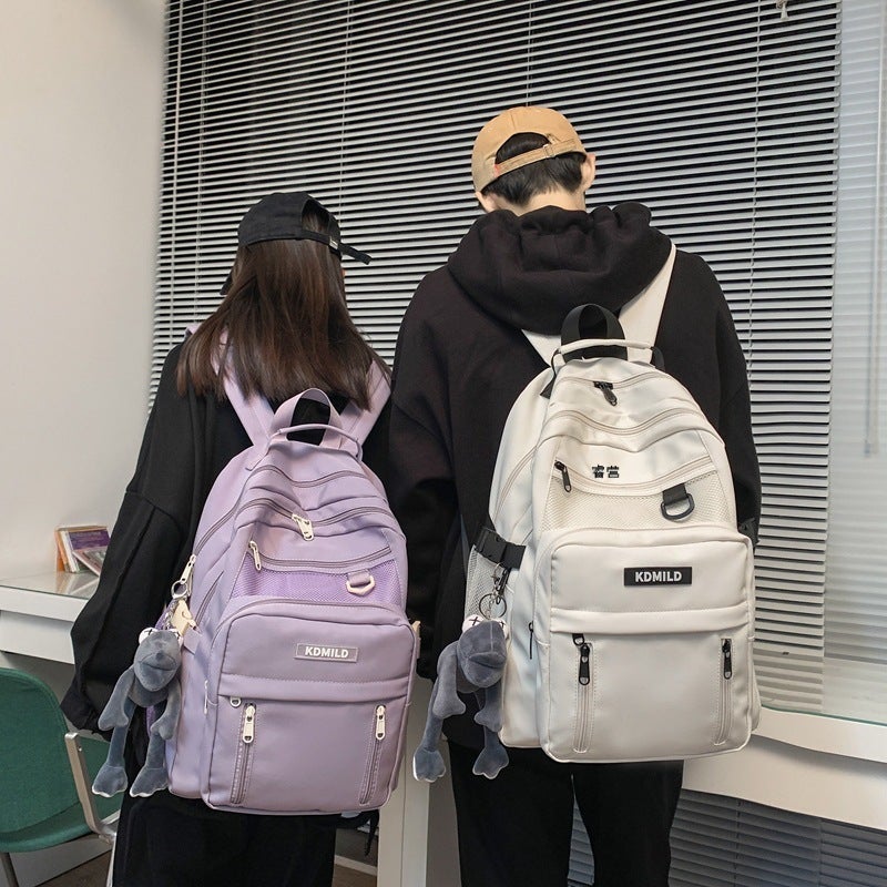 Schoolbag Men'S Ins Korean-Style Harajuku Ulzzang Female High School And College Students All-Match Large Capacity Multi-Layer Backpack Backpack - Image 2