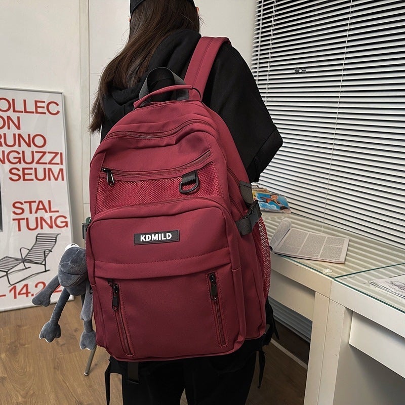 Schoolbag Men'S Ins Korean-Style Harajuku Ulzzang Female High School And College Students All-Match Large Capacity Multi-Layer Backpack Backpack - Image 5