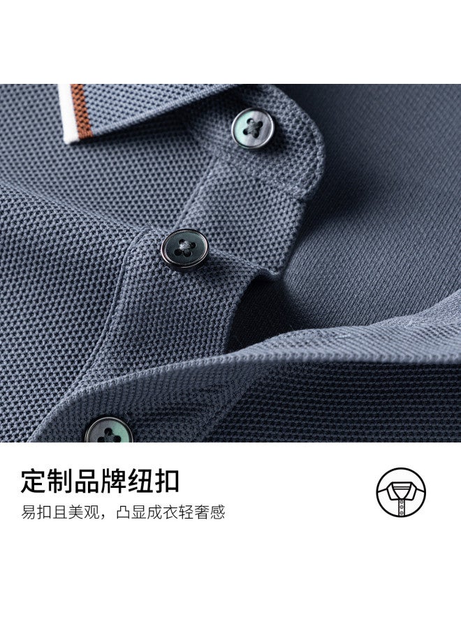 Fomoce summer Solid Color Men's Polo Shirt - Classic Business Casual Style - Image 5
