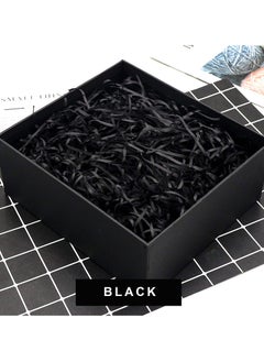 SYOSI 100 Grams Raffia Gift Filler Paper Shreds Grass Craft Shredded Tissue for Basket Filling Decoration Box DIY Packaging and Party Supplies Accessories Black  - Image 2