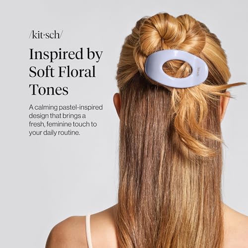 Kitsch Medium Flat Claw Clips for Women Stylish Flat Hair Clips Strong Hold for Thick Fine Hair NonSlip for Secure Comfortable AllDay Wear Ideal Gifts for Women Hydrangea Breeze - Image 3