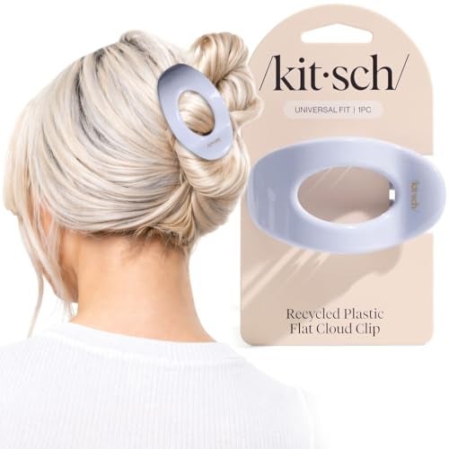 Kitsch Medium Flat Claw Clips for Women Stylish Flat Hair Clips Strong Hold for Thick Fine Hair NonSlip for Secure Comfortable AllDay Wear Ideal Gifts for Women Hydrangea Breeze - Image 1