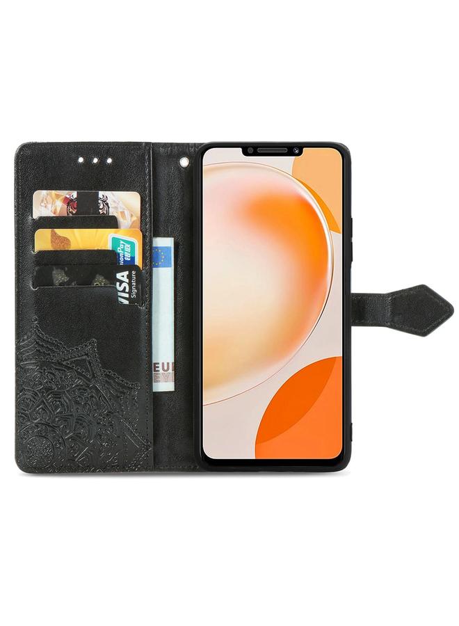 S-TOP Case For Huawei Nova Y91 Mandala Flower Embossed Leather Phone Case - Image 3