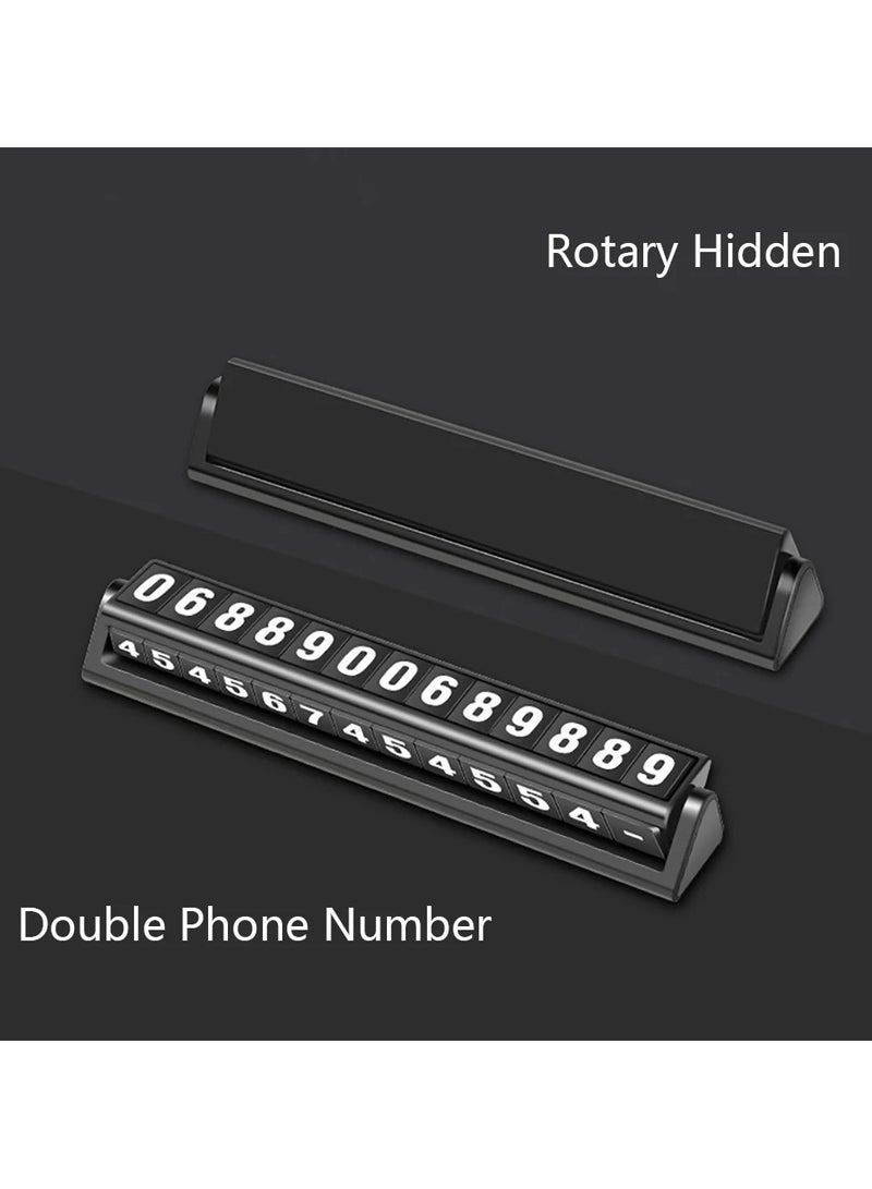 AROAQ Car Luminous Temporary Parking Rotary Card Auto Stop Sign Hidden Phone Number License Plate Frame Number Sticker Car Accessories - Image 3