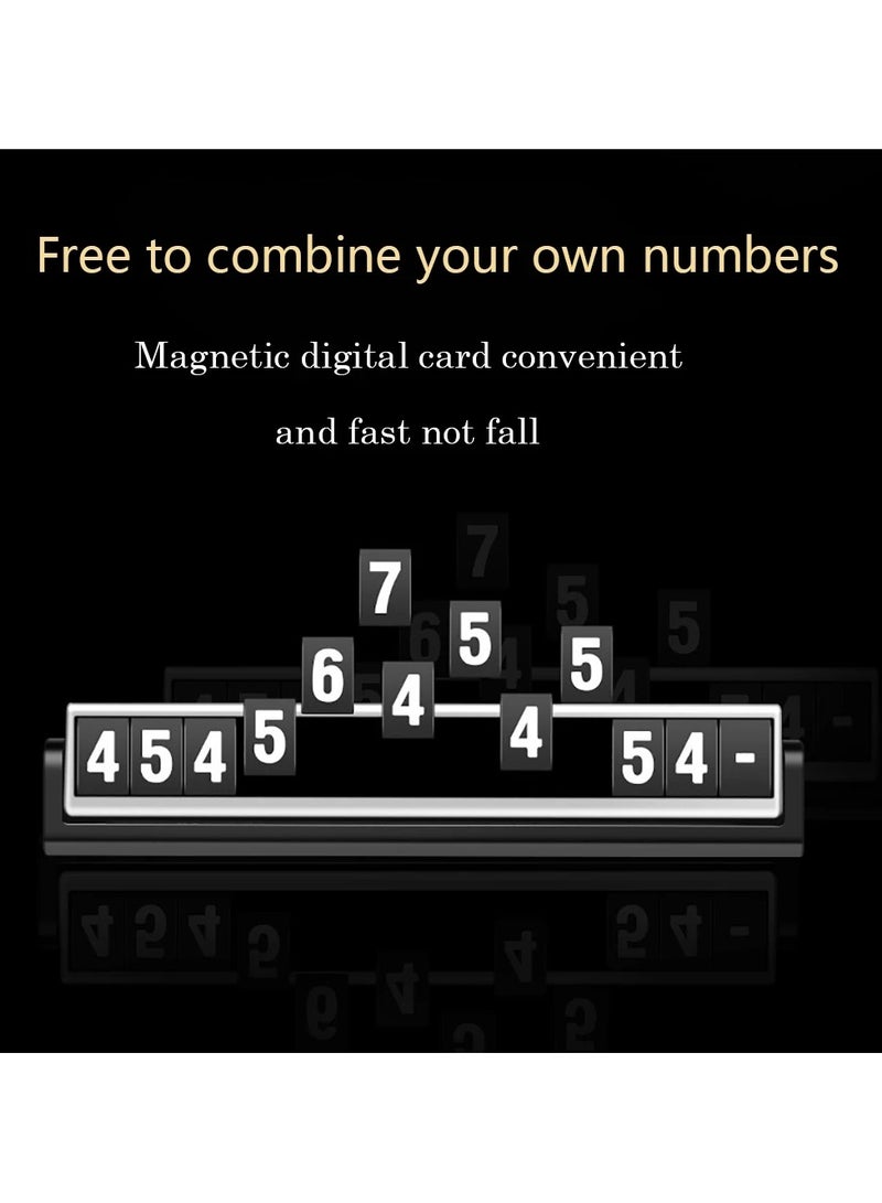 AROAQ Car Luminous Temporary Parking Rotary Card Auto Stop Sign Hidden Phone Number License Plate Frame Number Sticker Car Accessories - Image 5